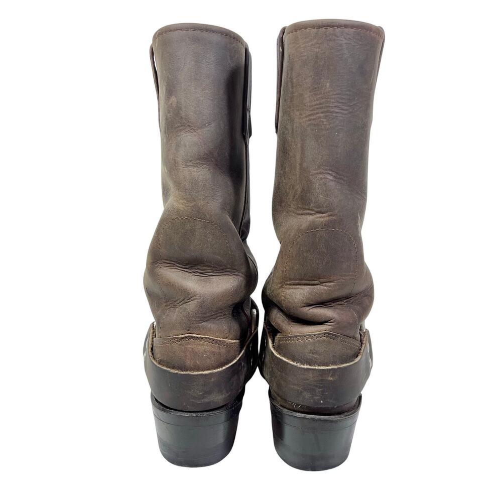 Harley Davidson Darren Harness Brown Leather Motorcycle Boots Mens 6D Women 7.5 - Picture 3 of 16